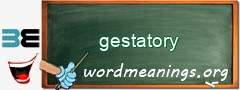 WordMeaning blackboard for gestatory